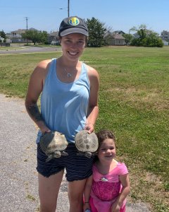 TheTurtleRoom's Casey Leone, Field Project Manager for the Terrapin Conservation Initiative and one of her daughters